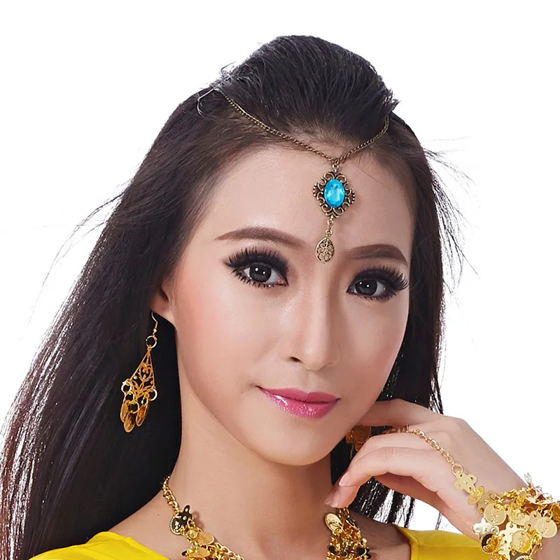 

1pcs/lot woman belly dancing headwear female rhinestone dancing accessioryies