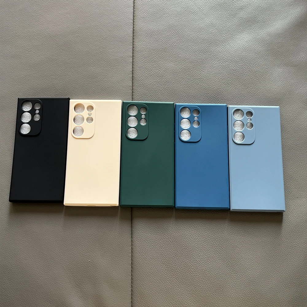 Adatto Per Samsung Galaxy S24 Ultra Case 5G Custodie Per Telefoni Liquid Rubik Cube Silicone Straight Edge Tpu Soft Funda Cover Posteriore