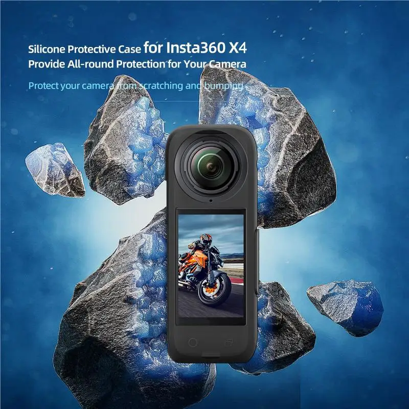 Action Camera Silicone Protection Soft Lens Protective Case For Insta 360X4 Camera Lens Protection