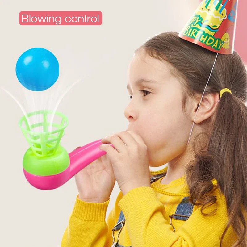 재미있는 매직 블로우 파이프 플로팅 볼 게임, 어린이 생일 파티, 학교 선물, 카니발, 크리스마스 파티 경품 장난감, 12-36 개