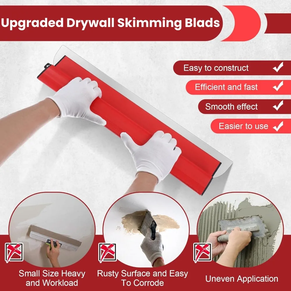 Stainless Steel Flexible Blade Drywall Smoothing Spatula