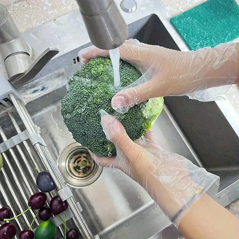 TPE Disposable Kitchen Gloves Anti-oil Cleaning 200/300PCS