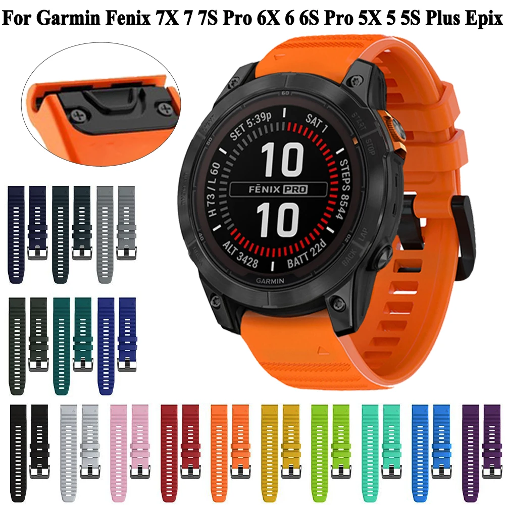

Ремешок для наручных часов Garmin Quickfit, 26 мм 22 мм 20 мм, ремешок Fenix 7X 7 7S Pro 6X 6 6S Pro 5 5X 5S Plus Epix Pro Gen 2 51 47 945