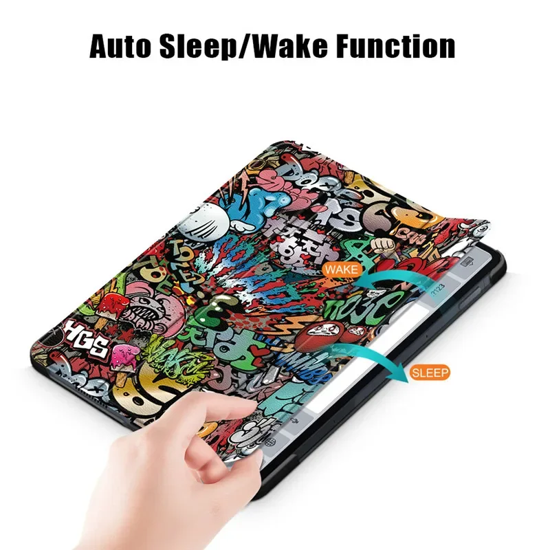 Tablet Case for Xiaomi Pad 5 11 inch Magnetic Shockproof Cover For XiaoMi Mi Pad 5 Pro Painted Trifold Shell+Film+Stylus