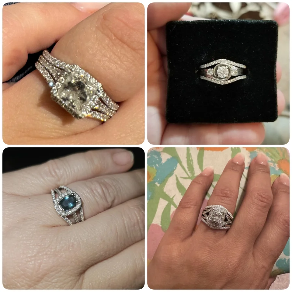 Cubic Zirconia Curved 925 Sterling Silver Wedding Band