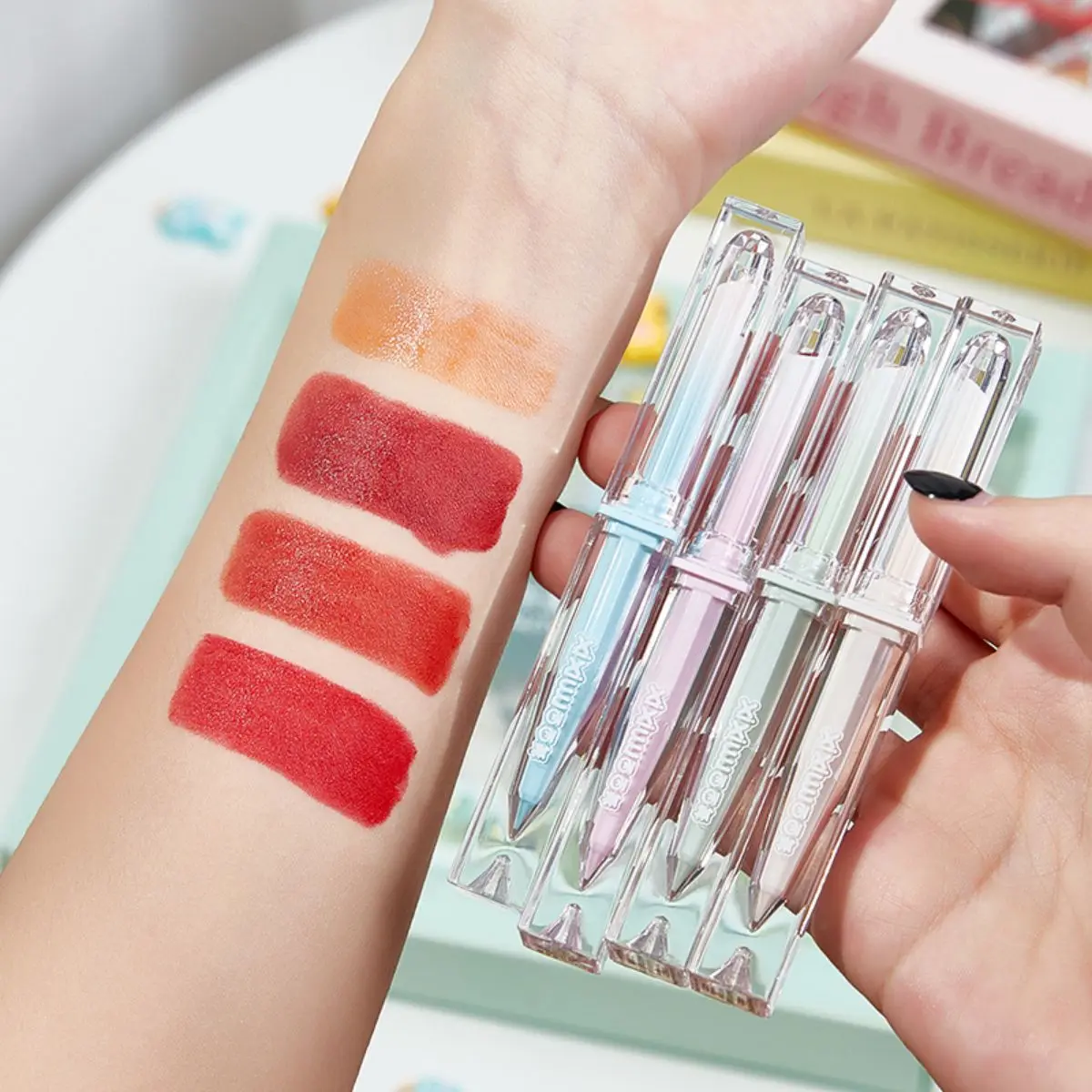 8-Piece Makeup Set - Lipsticks, Eyeshadow, Eyebrow pencil, Solid Fragrance Paste, Exquisite Christmas Valentine's Day Gift Box 5