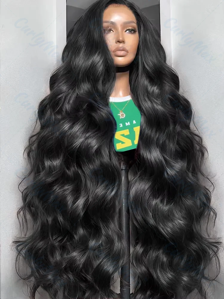 Human Hair Wigs Body Wave 13x4 HD Transparent Lace Front Wig 30 32 Inch Brazilian Wavys 200% High Density Lace Frontal For Women