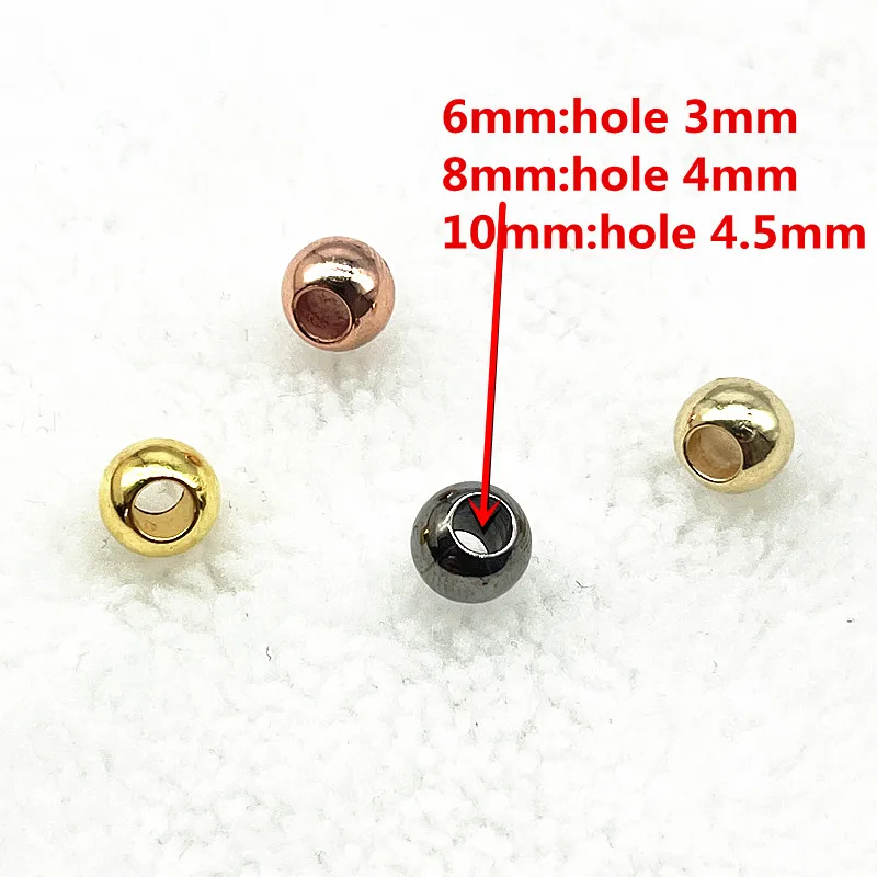 Versatile Big Hole Round Spacer Beads for DIY Jewelry and Crafting