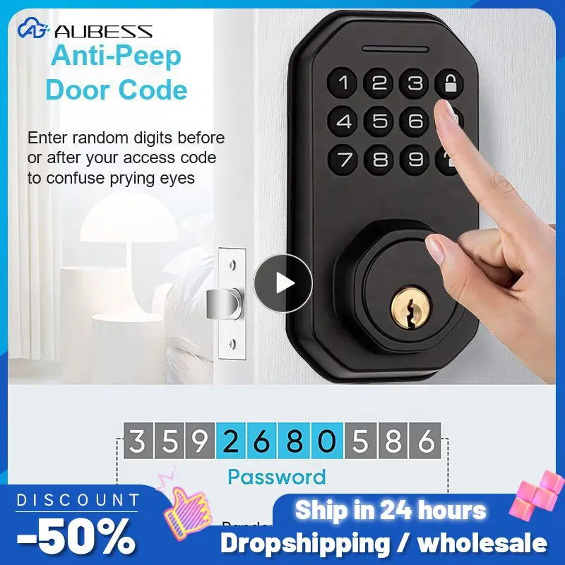 

Tuya Wifi Electronic Password Door Lock With Tuya APP Remotely/Password/Mechanical Key Unlock Smart Home Security Door Lock