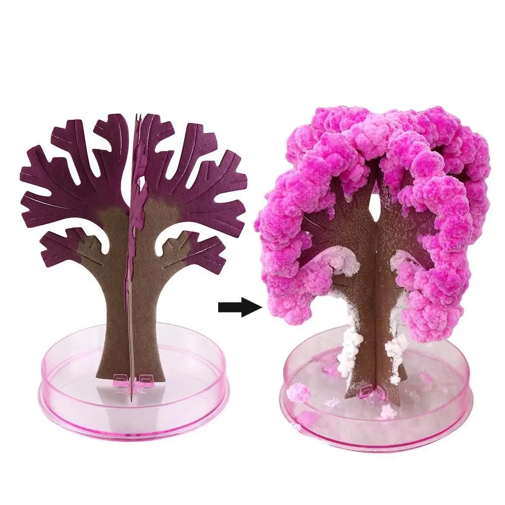 

1PC Magically Paper Sakura Crystal Trees Magic Growing Tree Japan Desktop Cherry Blossom Educational Toys Novelties