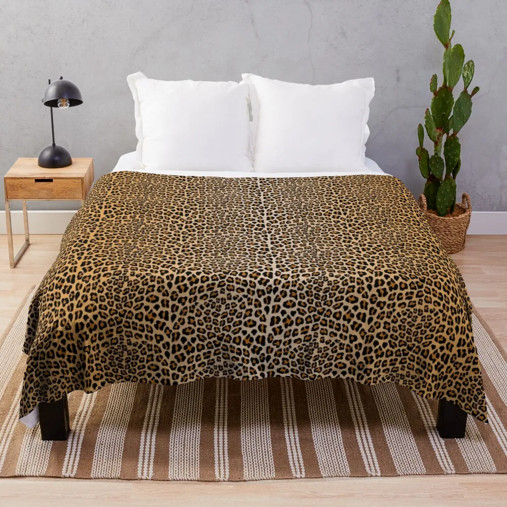 

Leopard print Throw Blanket Camping warm winter blanket Bed linens Hair Blanket christmas blanket