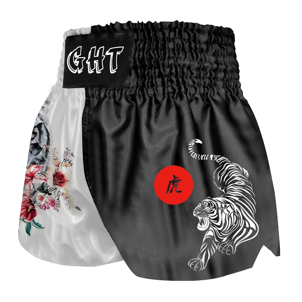Shorts Thai Boxing Men's and Women's Children's MMA Taekwondo Pants Tiger Print Shorts Taekwondo Sanda Fighting Training