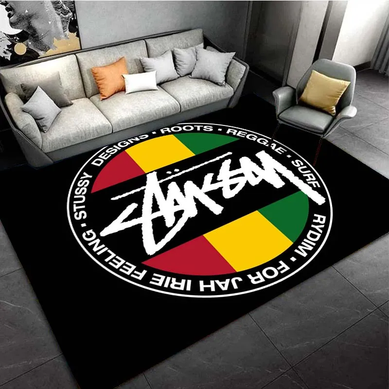 S-Stussy Fashion Skateboard Hip Hop Scene Area Tappeti Per Soggiorno Camera Da Letto Decorazione Bambini Play Room Mat Tappeti Antiscivolo