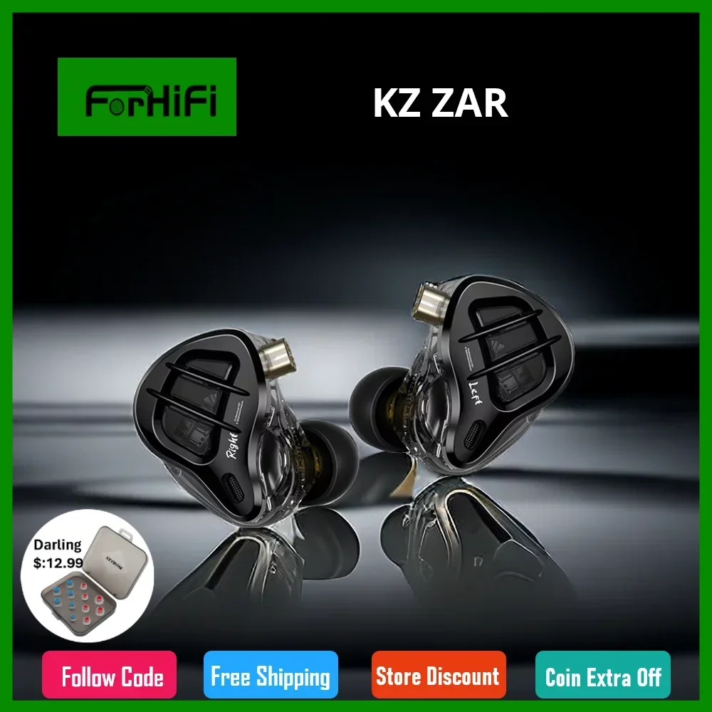 

KZ ZAR Hybrid Driver In-ear Monitor 1DD+7BA Earphone HiFi 2Pin Wired Headphone Music DJ Headset Sport Game Earbud ZAX ZAD AST