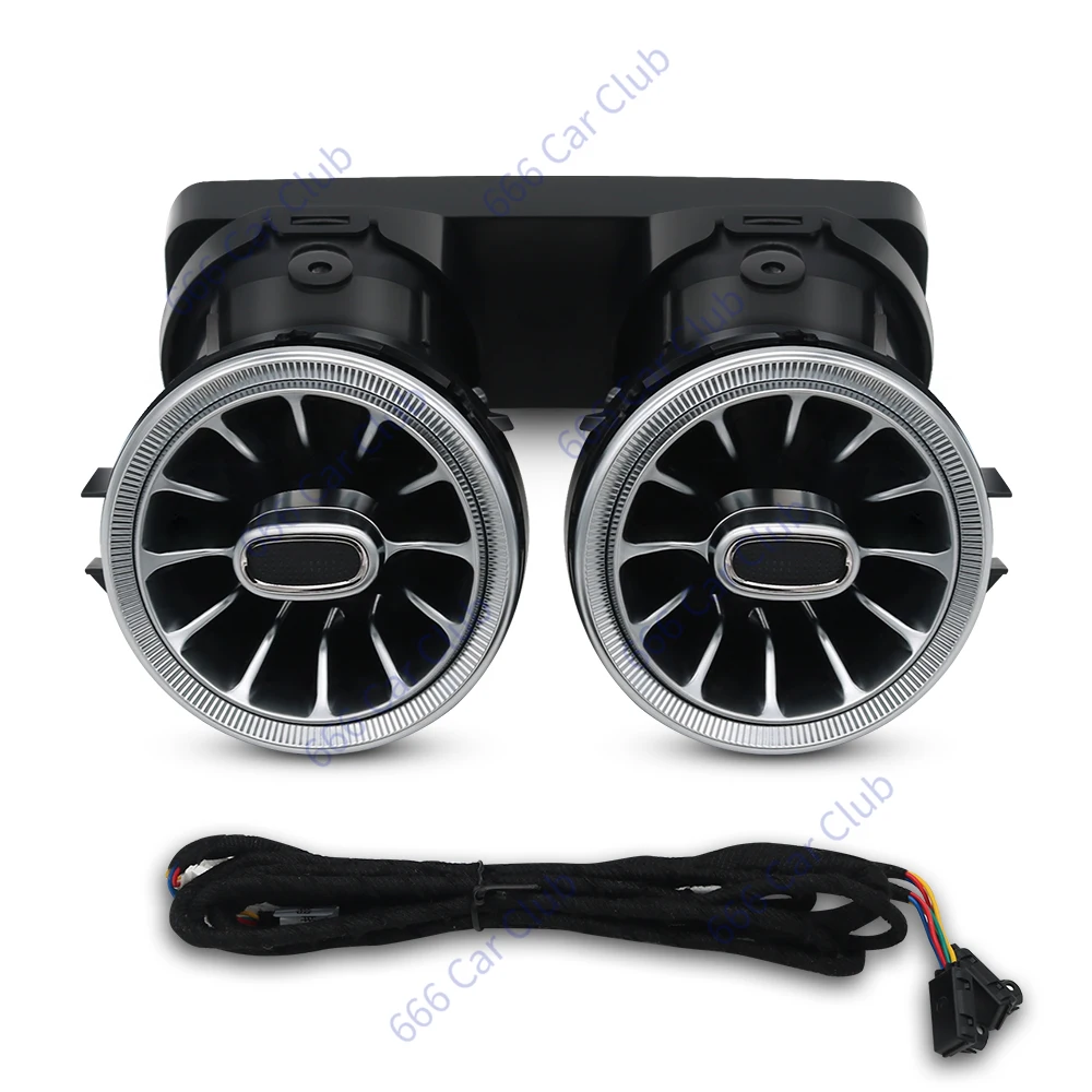 메르세데스 벤츠 E-쿠페 CLS G-클래스 W238 W434 C257 용 LED 후면 에어 벤트, 후면 터빈 공기 배출구 깍지 주변 조명, 64 색