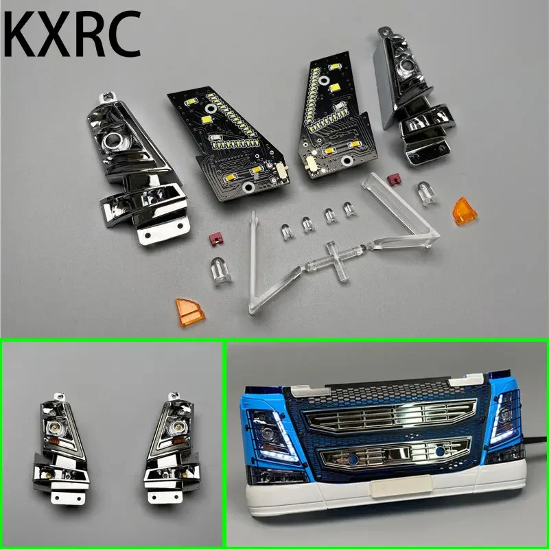 

LED Dynamic Water Lamp Group Kit 5V for 1/14 Tamiya RC Truck Trailer Tipper Volvo FH16 750 56362 56360 DIY Accessories Parts