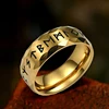 Vintage Odin nordique Viking amulette Rune anneaux pour hommes Cool en acier inoxydable celtique noeud anneau bijoux de mariage cadeaux de saint valentin