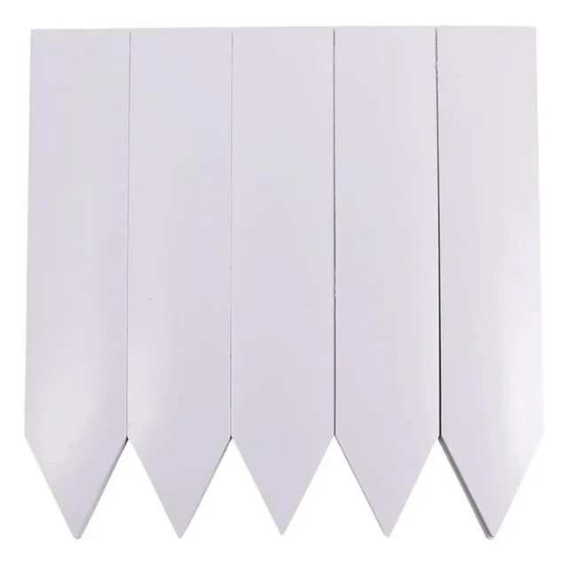 100PCS White Waterproof Plant Labels Plastic Garden Labels For Planting Nursery Seedling Tray Markers DIY Garden Decorating Tool 4