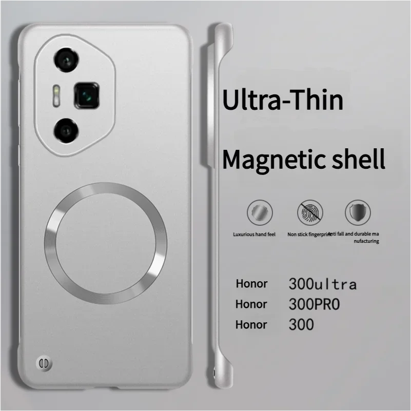 Ultra Thin Metallic Frameless Magnetic Phone Case - Matte Shockproof Protective Cover