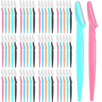 5/40Pcs Eyebrow Trimmer Face Blade Shaver Portable Eye Brow Epilation Hair Removal Safety Eyebrow Cutting Woman Makeup Tools