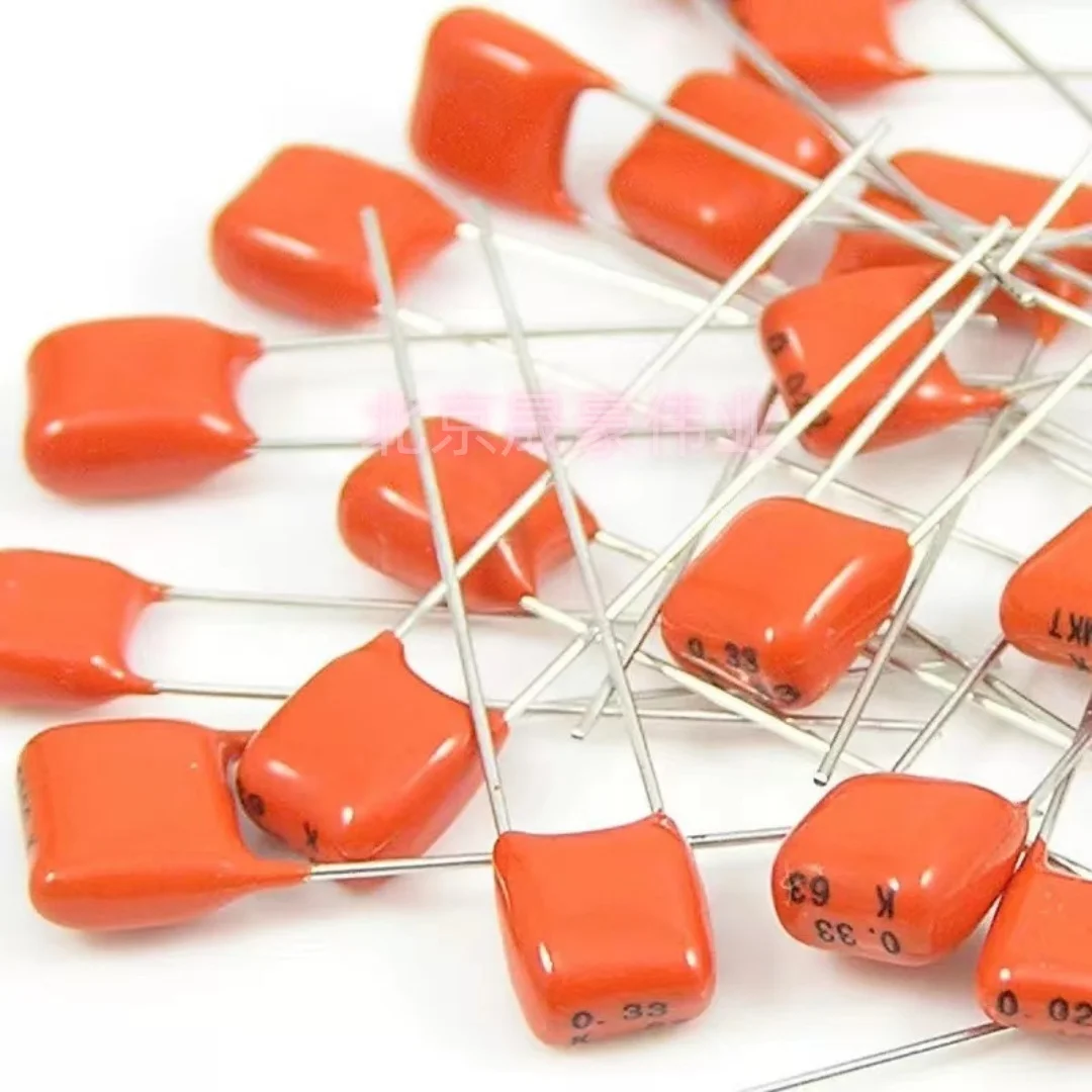 50PCS PILKOR CBB capacitor orange MKT film capacitor 63V100V103 223 333 473 563 683 104 224 334 474 105 full series