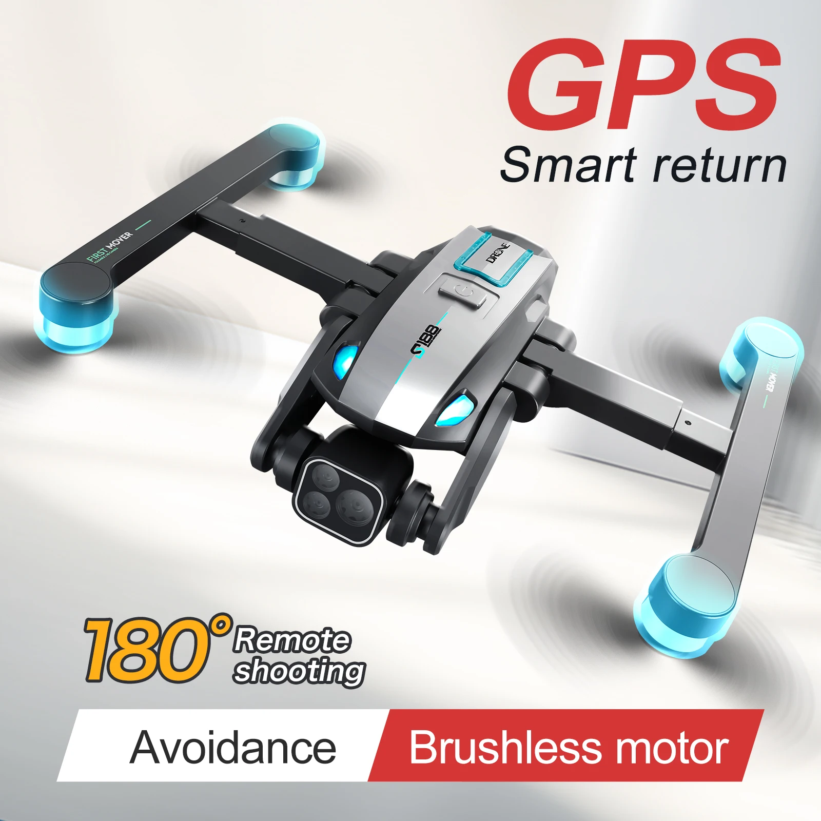 New S188 Drone GPS 8K HD Triple Camera Optical Flow Positioning Obstacle Avoidance Brushless Motor Foldable Quadcopter Drone drone quadcopter