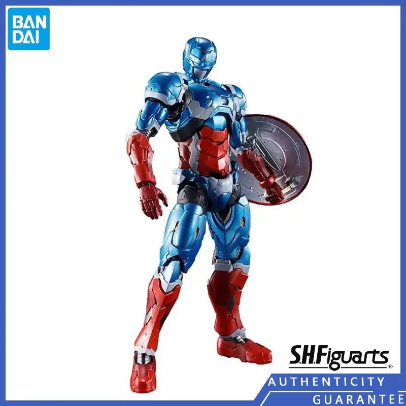 

[In stock] Bandai Marvel S.H.Figuarts Captain America Tech-On Avengers Anime Action Figure Model Collectible Toys Gifts For Kids