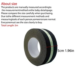 YITAPE Luminous Anti - Slip Glow Tape - Heavy Duty Waterproof Adhesive for Indoor and Outdoor Use (5cm x 5m - 1 Roll)