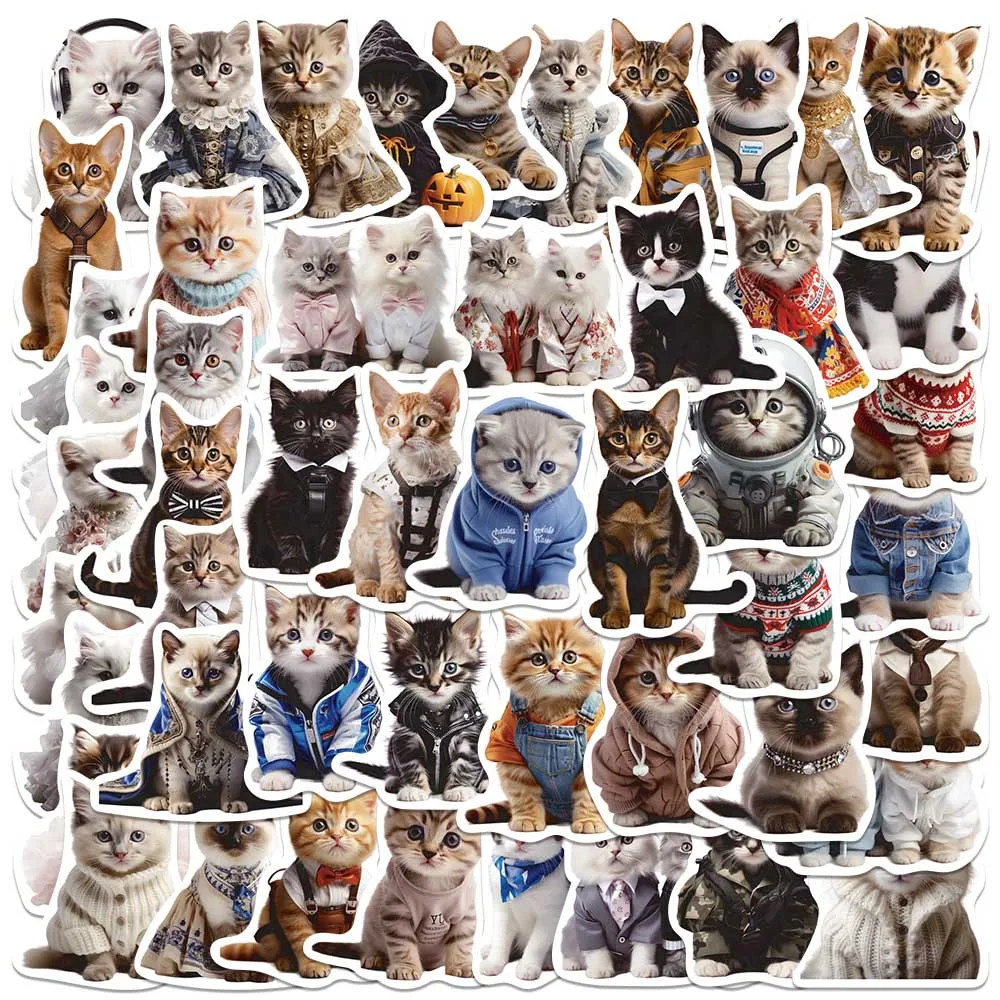 50pcs Cute Animals Cats Stickers Vinyl Laptop Decals Luggage Guitar Phone Water Bottle Waterproof Graffiti Toy pet water dispenser cage pet water bottle container dispenser suitable for dogs and cats and other small animals pet supplies