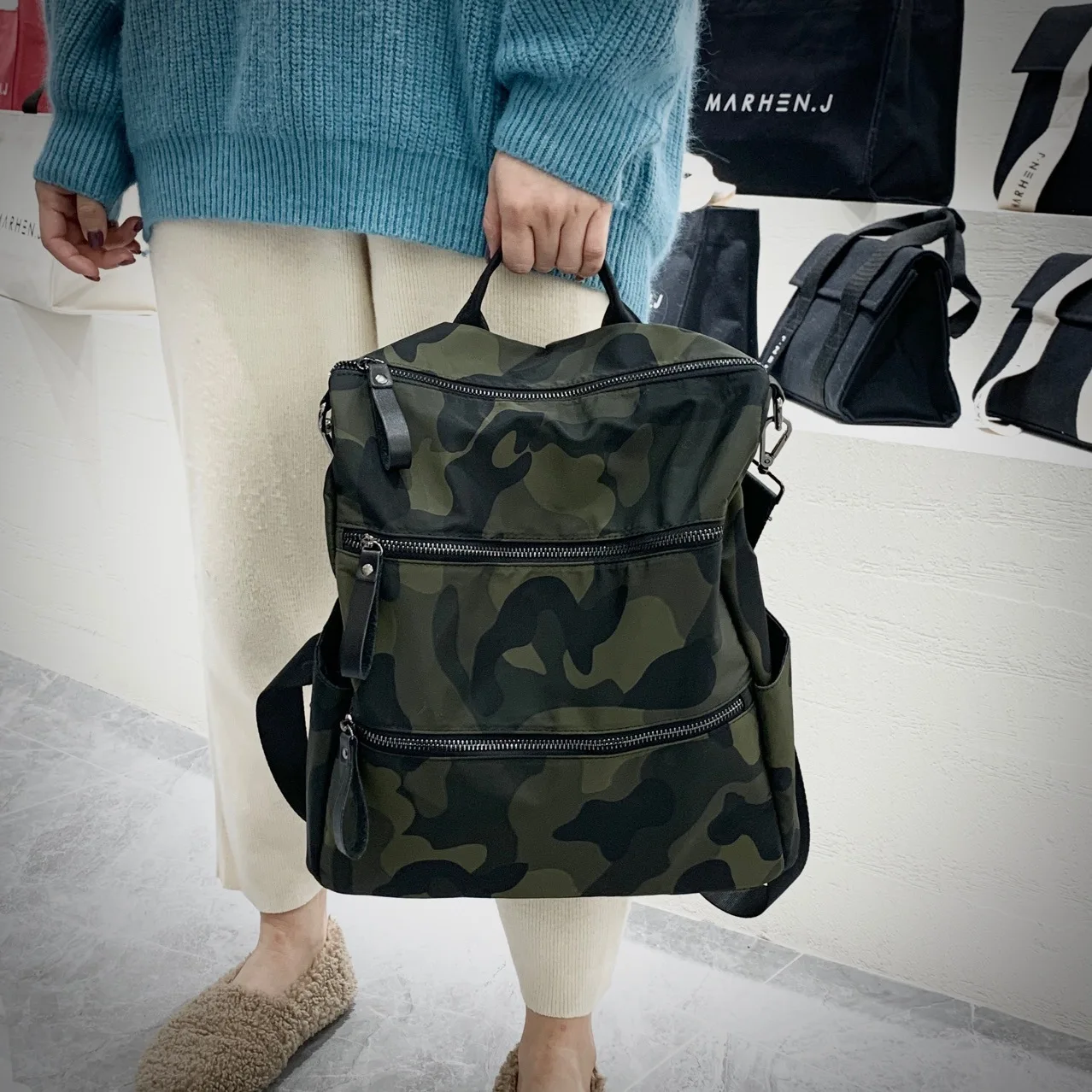 

Camouflage Waterproof Backpack Unisex Nylon Travel Back Pack Bags for Women 2023 Designer Shoulder Bag Men High Quality Handbags