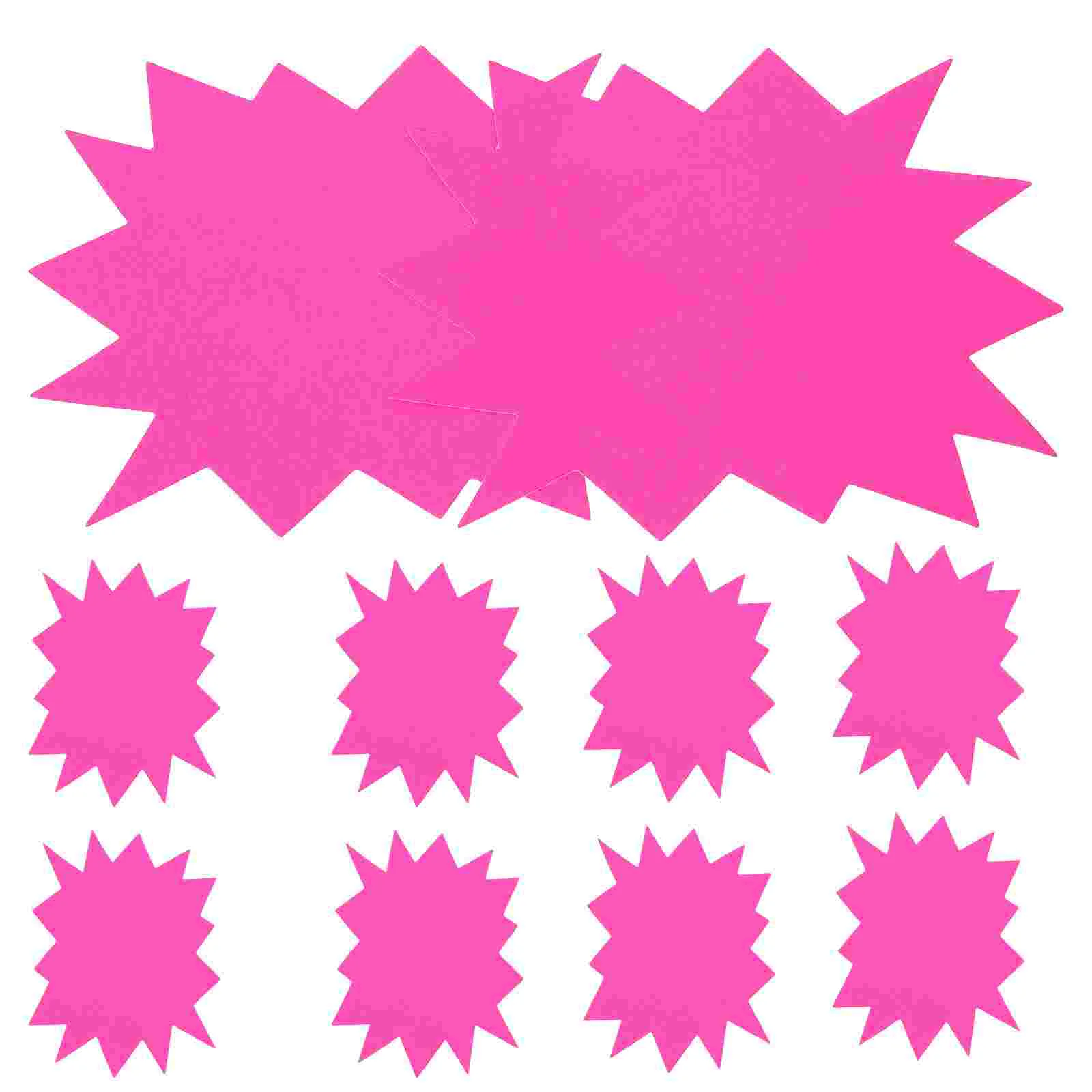 30Pcs Labels Starburst Signs Fluorescent Signs Retail Price Tags Label Holder Burst Paper Display Bulletin Board Decor