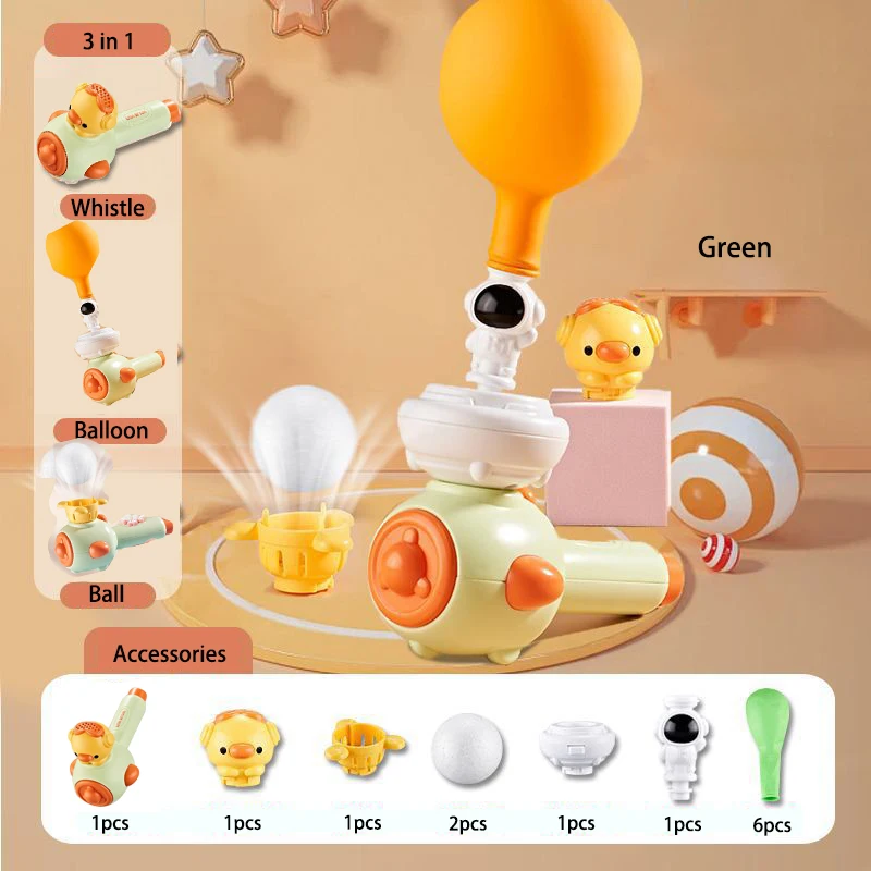 Montessori Toy 3 Style Whistle Ball Blowing Floating Blow Pipe Ball Sensory Fine Motor Skills Educational