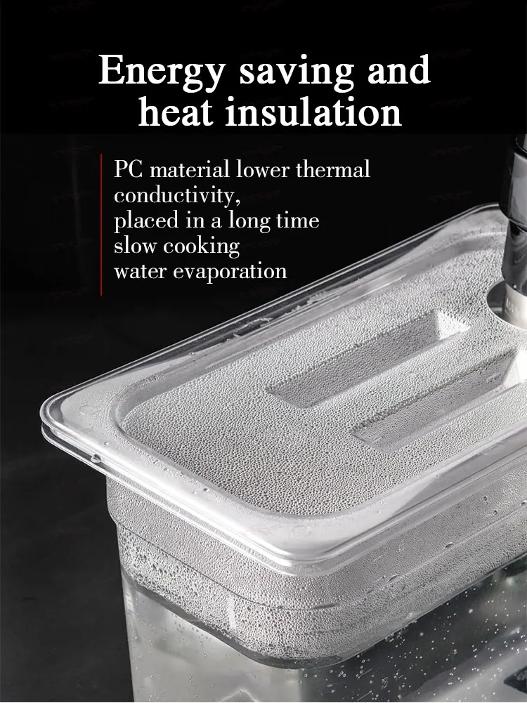 Description Picture 3 of item11L/ 25L Container For Sous Vide Cooker Machine Food Grade PC Material Heat Insulation Stainless Steel Sous Vide Rack