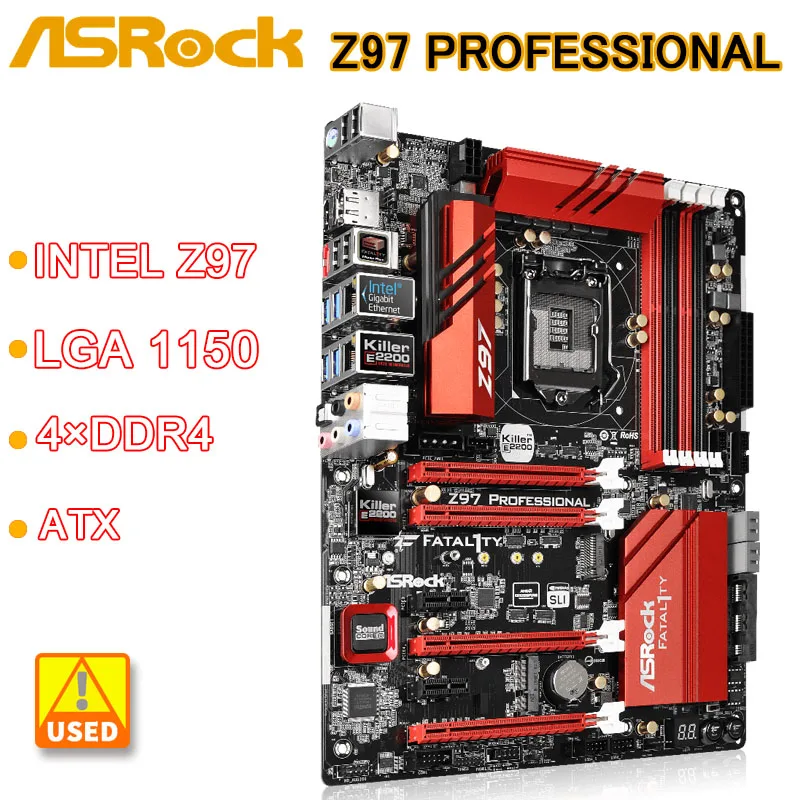 

LGA 1150 Motherboard ASRock Z97 PROFESSIONAL Intel Z97 DDR3 32GB M.2 Supports 4th gen Intel Xeon/Core i5-4590 CPU USB 3.1 HDMI