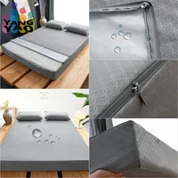 Waterproof Mattress Cover With Zipper Six Sides All Inclusive Tatami Mattress Cover Queen Quilted Bed Fitted Sheet Customizable 1