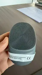 Luxurious Soft Silicone Sonic Facial Cleansing Brush (Light gray)