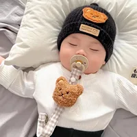 1 pièces mignon ours bébé attache-sucette chaîne porte-factice sucette Clips sangle porte-mamelon infantile alimentation bébés accessoire 5