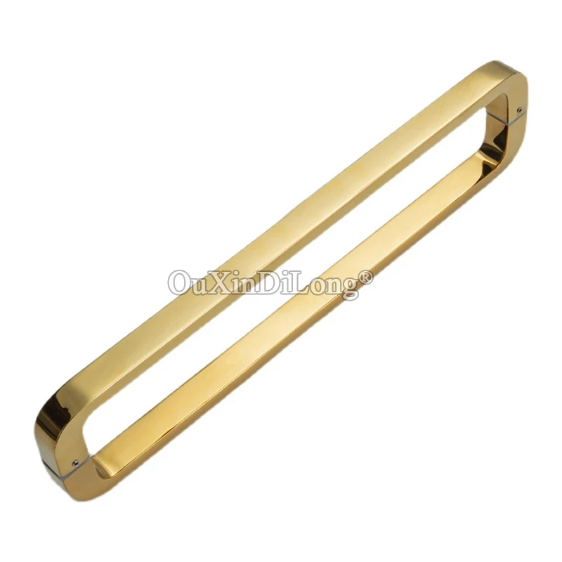 

Luxury Gold 304 Stainless Steel Precision Casting Bathroom Door Handles Office Building Shop Glass Door Pulls Handles for 8~12mm