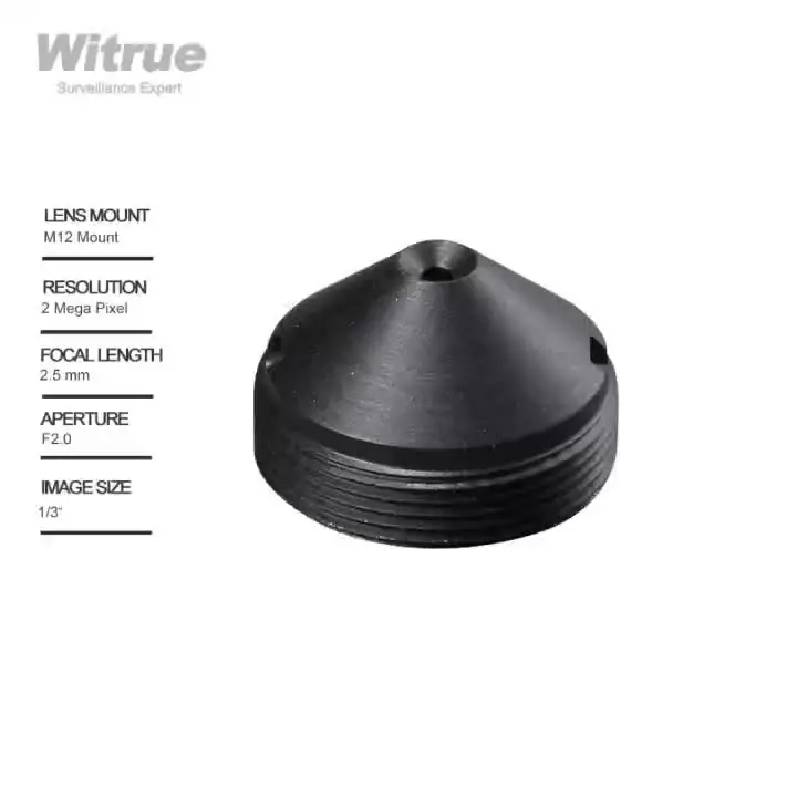 Objectif HD 2.5mm M12 pour caméra de surveillance 110°