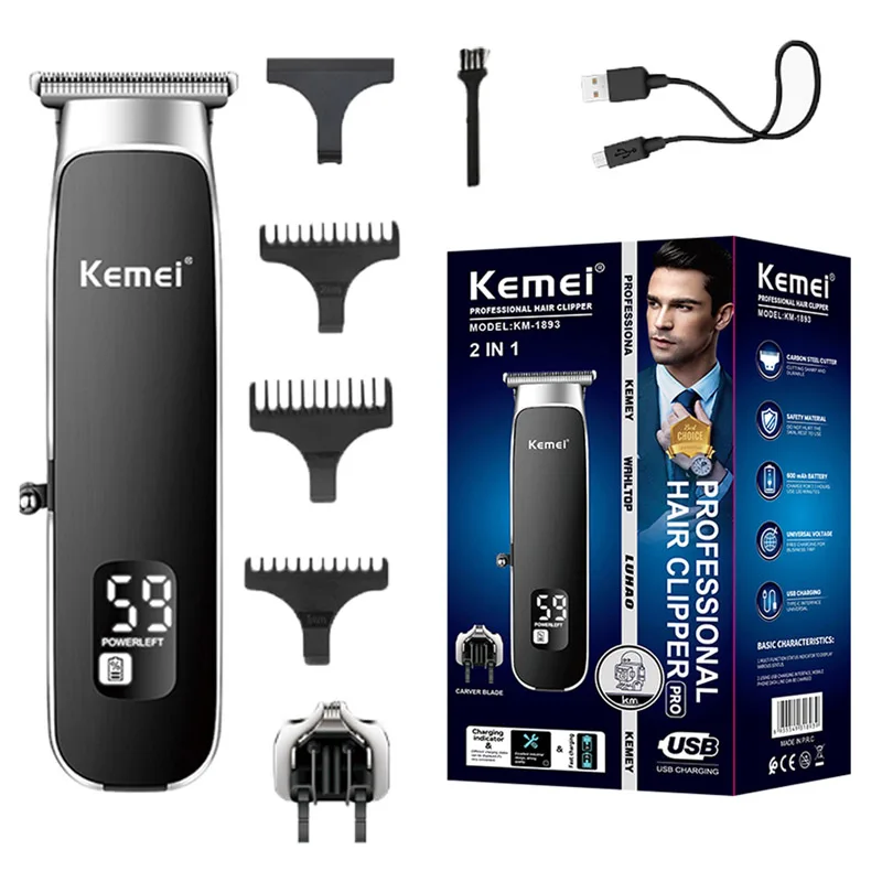 Kemei Trimmer Rechargable Hair Clipper Electric Hair Clipper Trimmer Kemei 2in1 Aliexpress