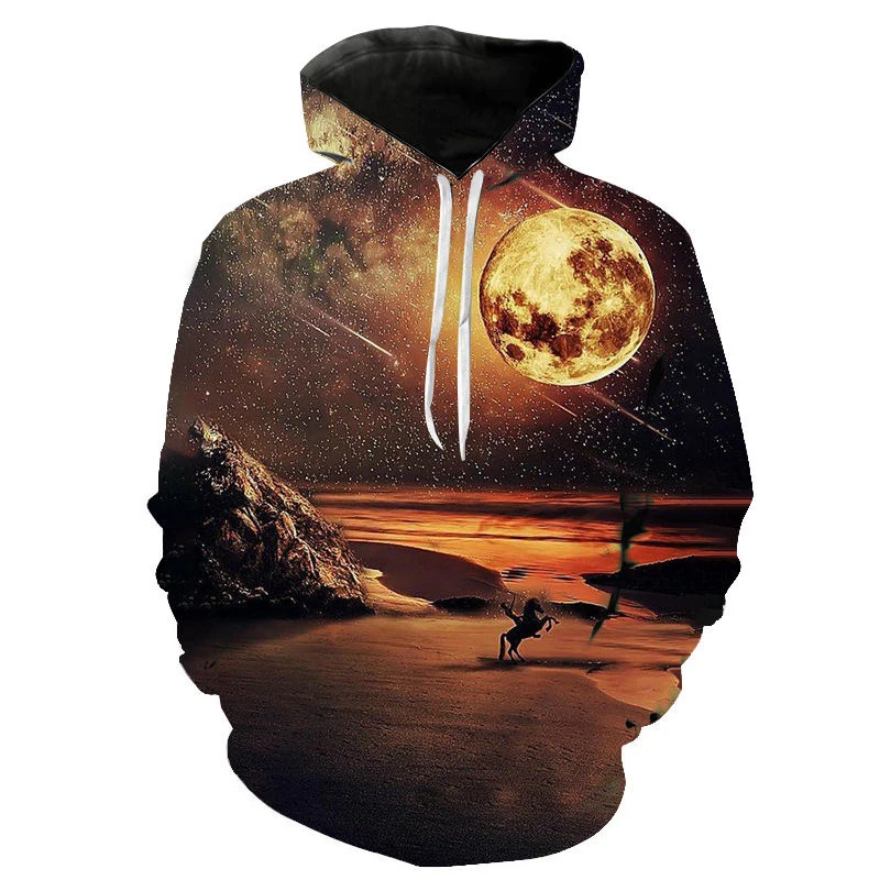 

Cool Funny Universe Planet Space Galaxy Astronaut 3D Hoodies Men Women Children Moon Print Star Sky Boy Girl Fashion Pullover