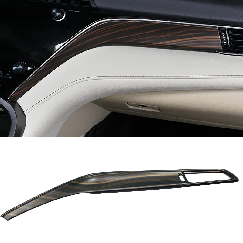 Accessori Decorativi Interni in Legno di Pesco per Toyota Camry 2019-2022: Consolle Strumenti, Copertura Portabicchieri, Finiture Bocchette Aria - Image 5