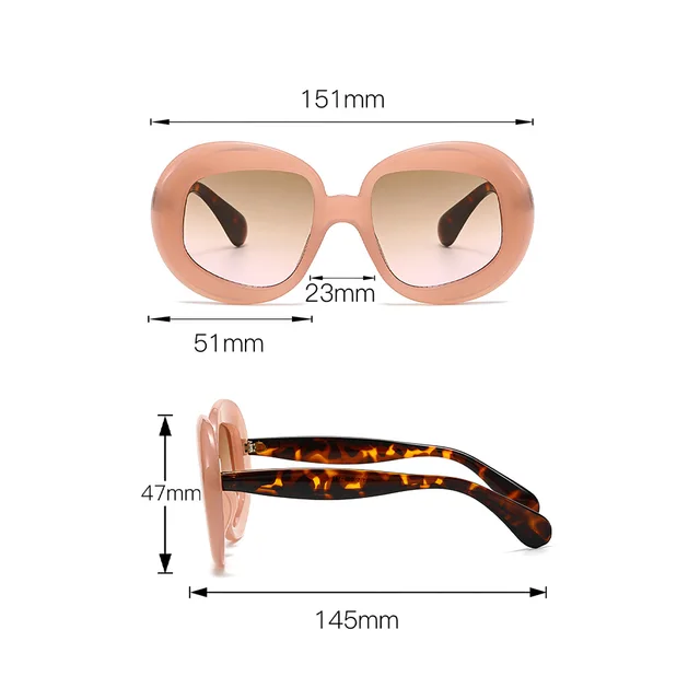Gafas de sol circulares para hombre y mujer, lentes a la moda, de diseñador de marca, novedad de 2024 2