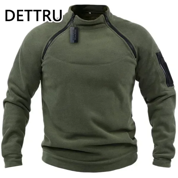Winter Sweatshirt Mens Fleece Zipper Pullover Solid Color Loose Lamb Thick Clothing Streetwear