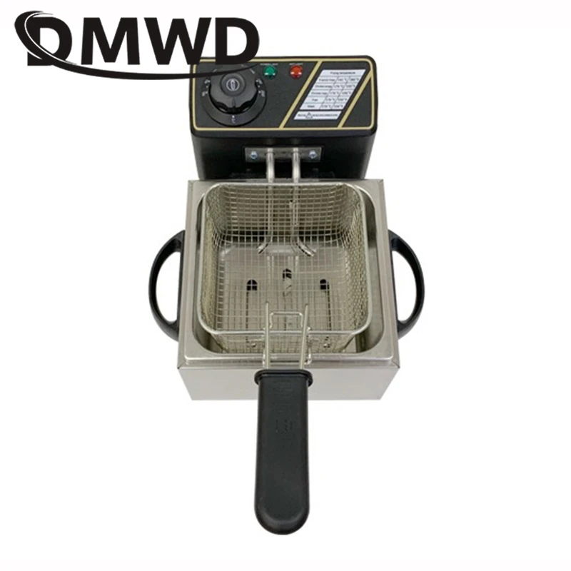 Household 2L Multifunction Electric Deep Oil Fryer Stainless Steel Grill Oven Chicken French Fries Oil Frying Machine Hot Pot