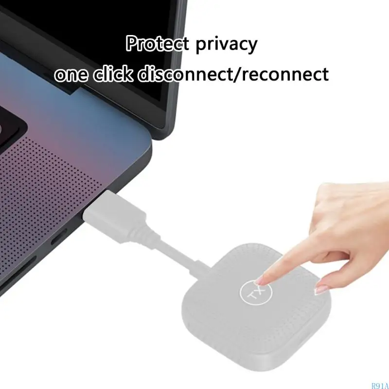R91A 50M Type C 무선 HDTV 비디오 송신기 수신기 익스텐더 디스플레이 어댑터 프로젝터에 대한 랩톱 PC