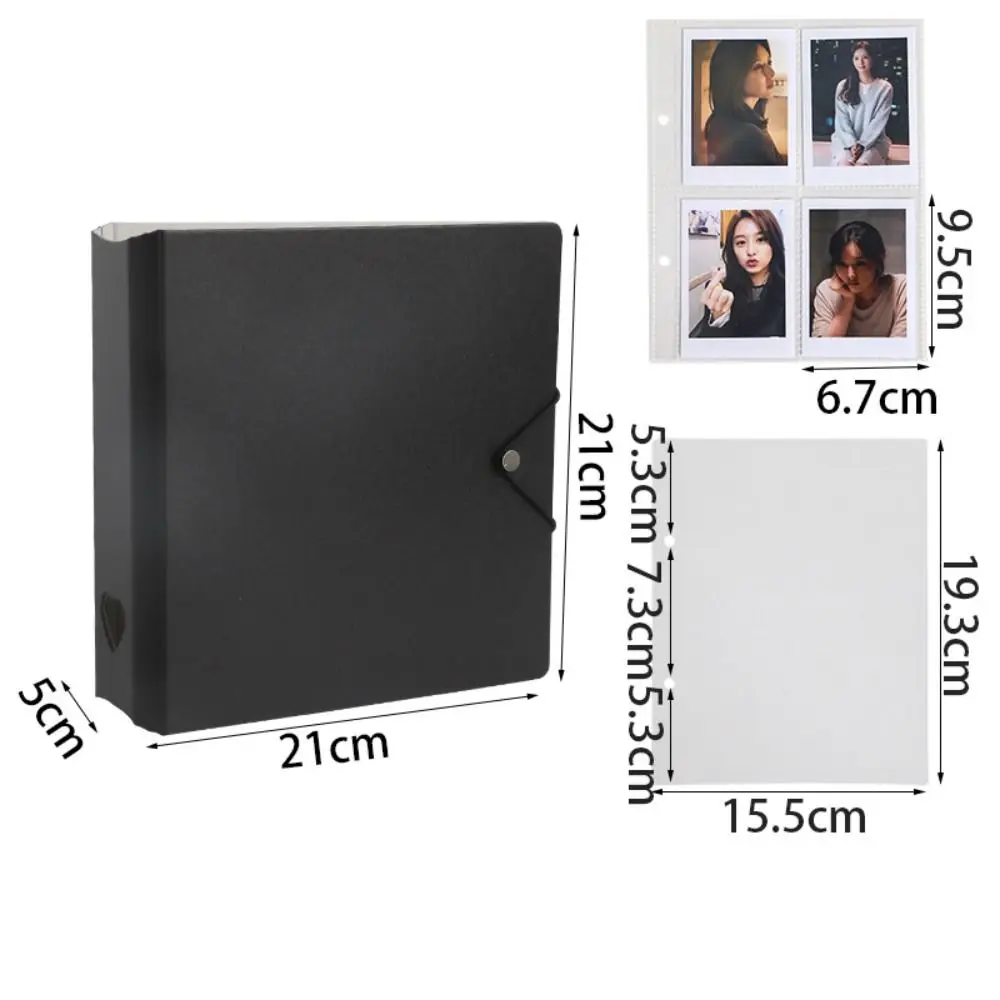 A5 Photocard Collecting Four-box Grid with Baffle Plate Photocard Binder Kawaii Candy Color Binder Photo Cards