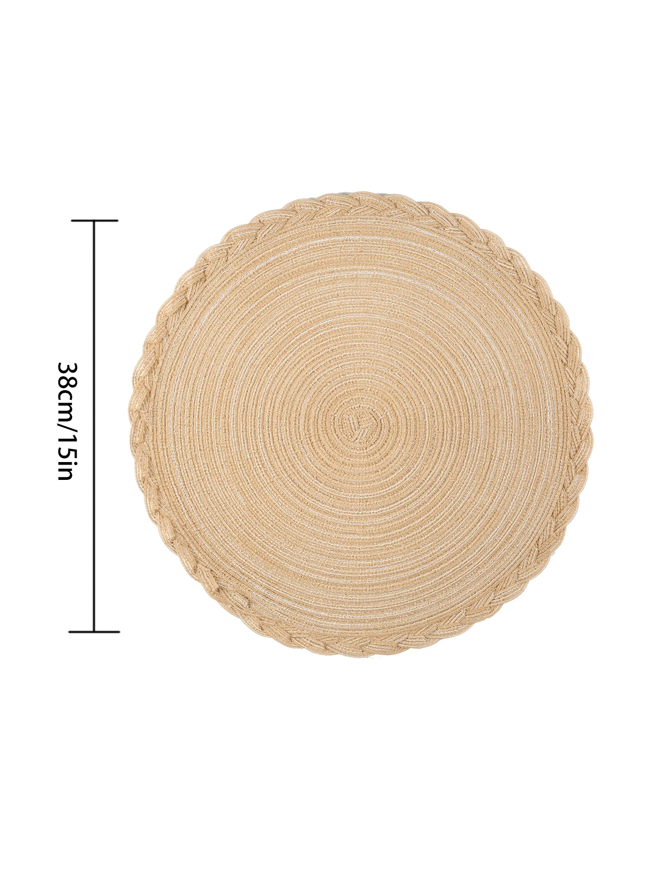 Best-Selling Round Cotton Placemats - Set of 4, Heat-Resistant and Non-Slip Washable Table Mats