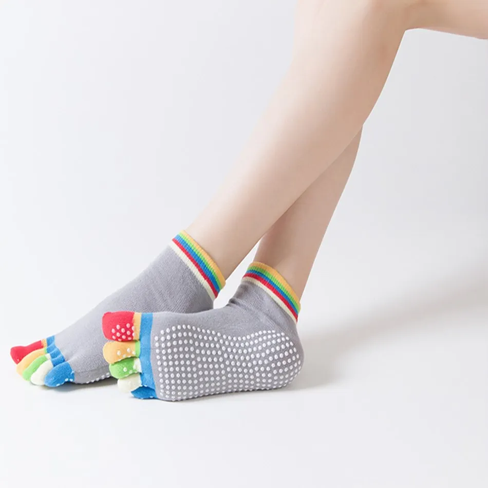 Women Sports Yoga Socks Five Finger Slipper Anti Slip for Pilates Ballet yoga socks
