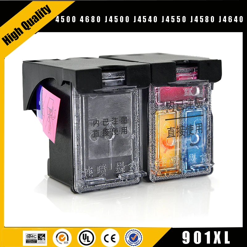 Sostituzione Delle Cartucce Di Inchiostro Einkshop 901Xl Per Hp901Xl Per Cartuccia Di Inchiostro Hp 901 Per Officejet 4500 J4500 J4540 J4550 J4580